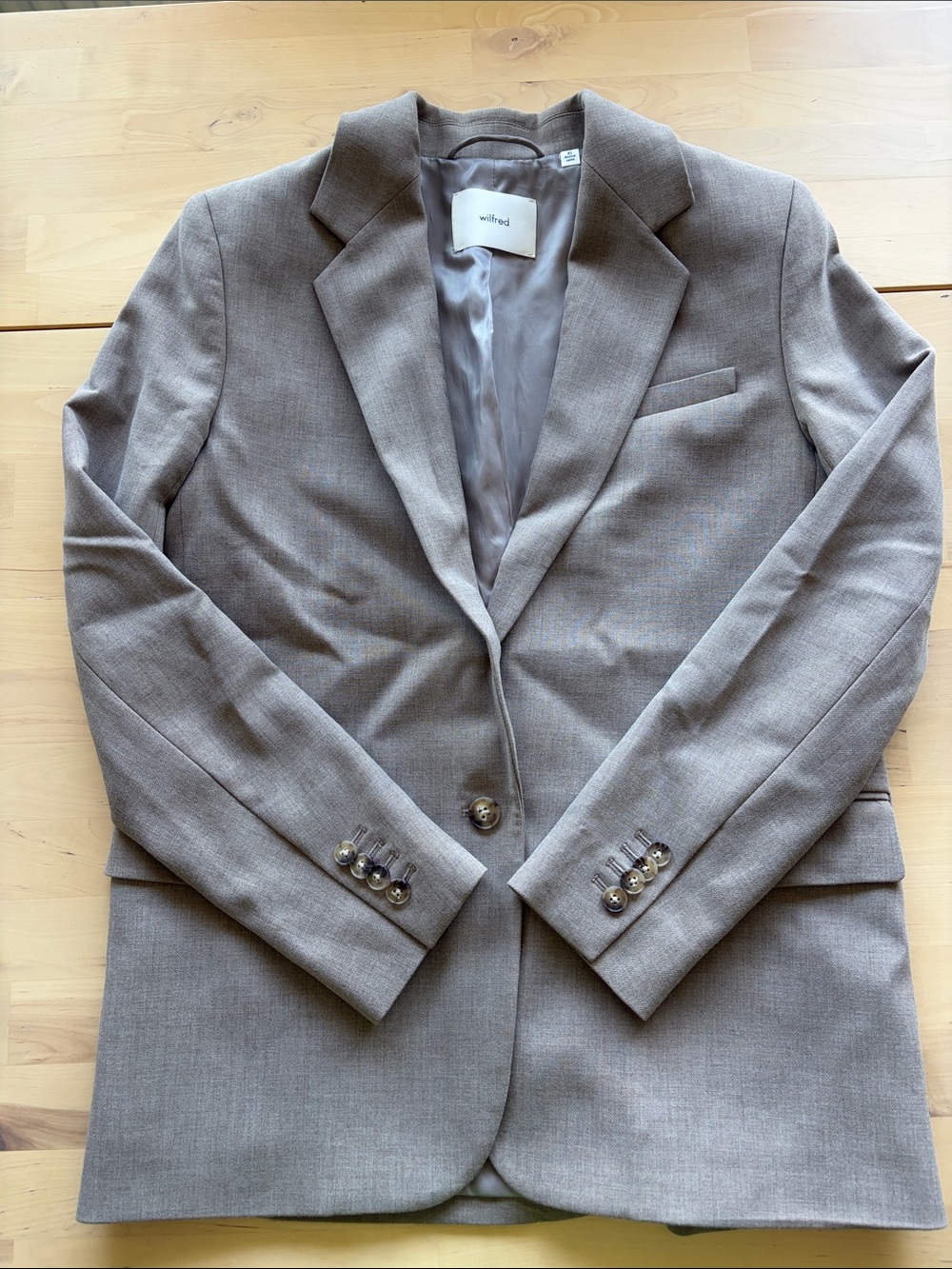 Wilfred Blazer (Heather Grey Melange) - Single-Button Tailored Sport Coat